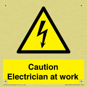 Caution Electrician at work